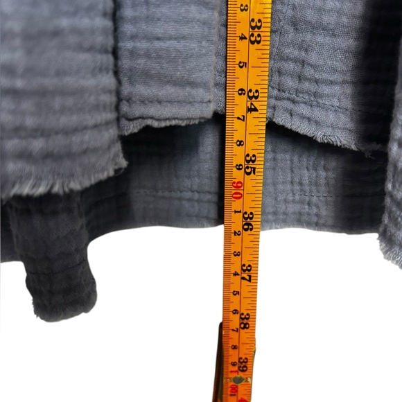 NEW Umgee Women's Ruffle Tiered Mini Dress Blue with Leopard Collar/Sleeves - Picture 10 of 11